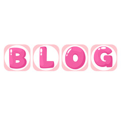 Text of the word "Blog" Concept of blog, blogging or blogger