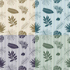 seamless floral pattern with leaves vector format