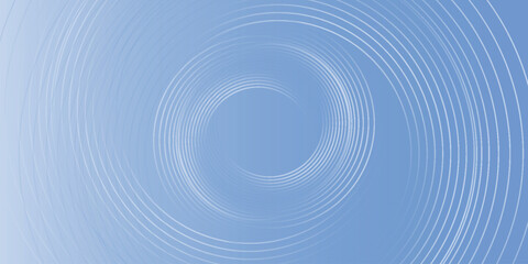 Minimalist banner background, pastel colorful, ocean blue and cloudy sky gradations. Circle effect style geometric, abstract background.