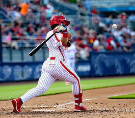 red baseball batter