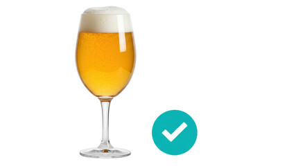 Isolated Beer Glass
