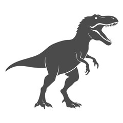 Gray tyrannosaurus rex silhouette illustration