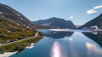 Majestic fjord landscape in Norway showcasing serene waters and breathtaking mountains