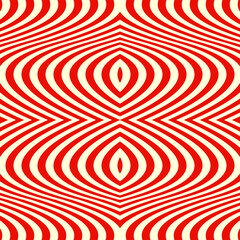 Optical ornament. Seamless pattern. Geometrical backdrop. Op art background. Geometric wallpaper. Modern motif. Linear textile print. Embroidery design. Abstract image. Ethnic vector work.
