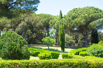 Exploring the gardens at the Archeology Museum Empúries on the Gulf of Roses in Spain.