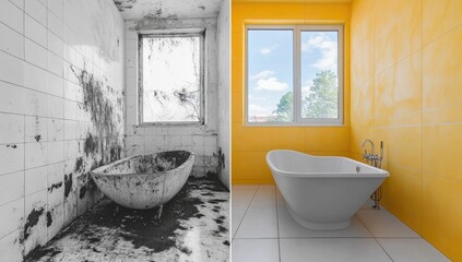 Before & After bathroom remodel