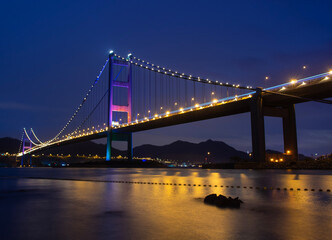 Suspension Symphony – Night Lights on the Tsing Ma Bridge
