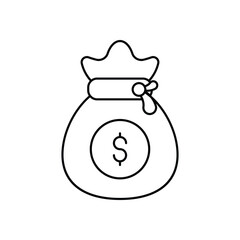 Money Bag Vector icon