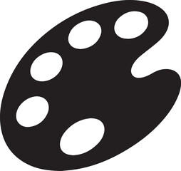 Palette Silhouette Vector | Creative Black Vector Art Illustration Vector Format