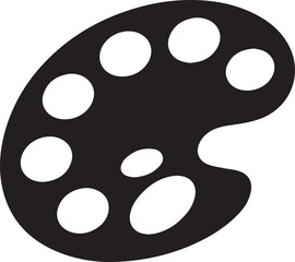 Palette Silhouette Vector | Creative Black Vector Art Illustration Vector Format