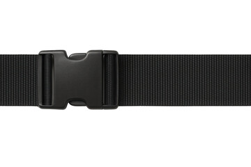 A sturdy black strap with a plastic buckle clip.