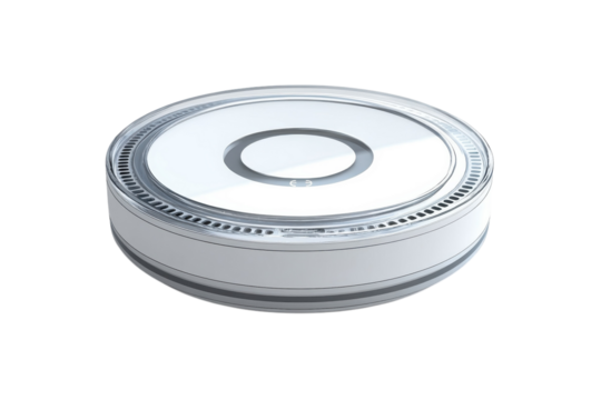 A sleek modern smart home device promises future innovation blending seamlessly into today s on transparent background - Powered by Adobe