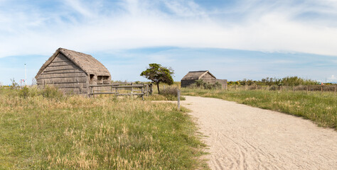 Cabane de pêcheur au bord de l'étang de Canet Saint Nazaire	