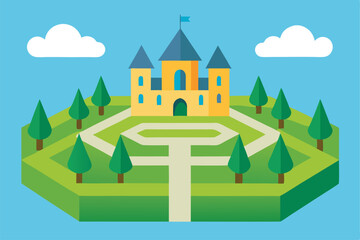 vector illustration of a castle