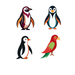 set of penguins