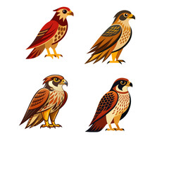 set of cartoon birds