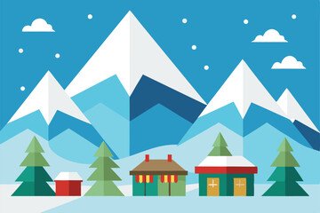 Fototapeta premium winter landscape with trees