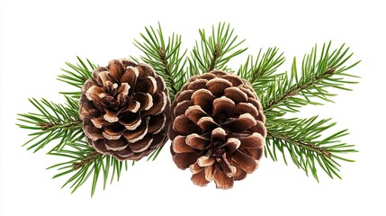 Pine cone cutout with transparent background, ideal for nature, holiday, or seasonal-themed designs.