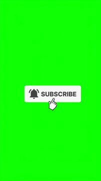 Subscribe Button Green Screen Video