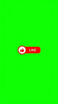 Like Button Green Screen Video