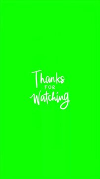 Thanks For Watching Green Screen Video