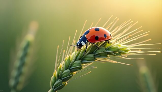 ladybug on grass