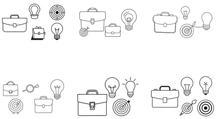 hand drawn music icons set