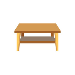 wooden table isolated on white