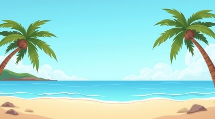 Obraz premium Tropical Beach Scene