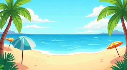 Obraz premium Tropical Beach Scene