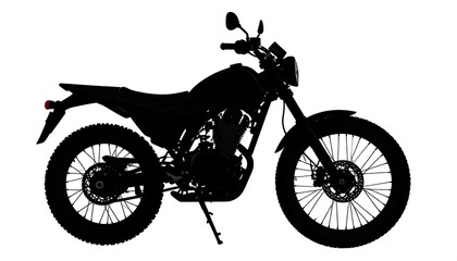 Obraz premium Motorcycle Silhouette with White Background.