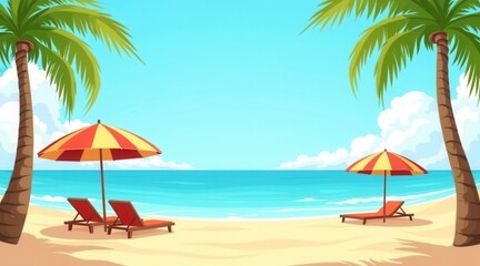Fototapeta premium Tropical Beach Scene