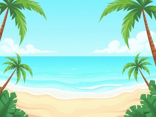 Obraz premium Tropical Beach Scene
