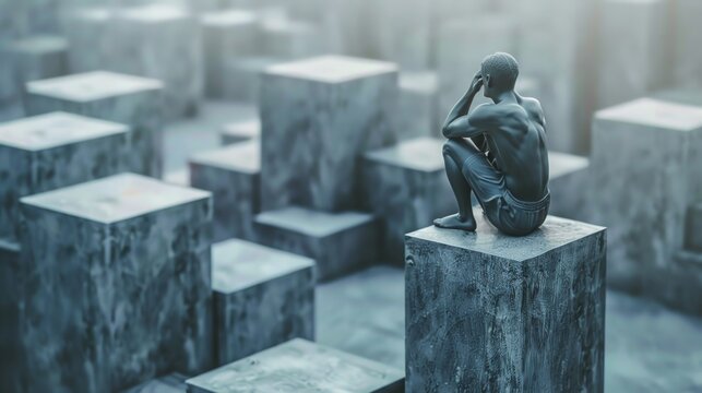 Conceptual art showing cognitive control and rational self awareness