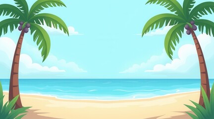 Obraz premium Tropical Beach Scene