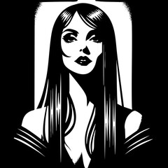 girl with long hair