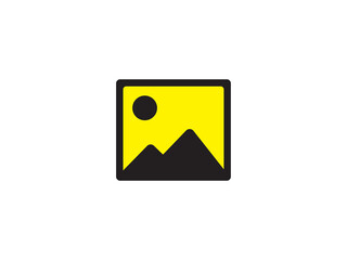 Gallery icon or photo icon and illustration design vector design 