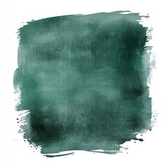 Dark Green Watercolor Brush Stroke Paint Isolated on White
