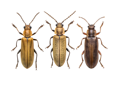 Rice stem borer insects on white background
