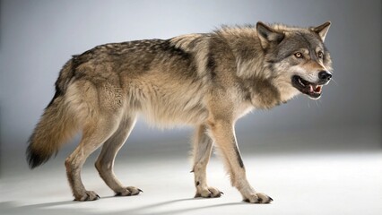 Fototapeta premium Dire Wolf on studio background
