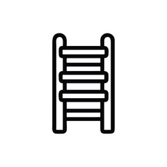 ladder on white background