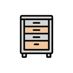 set of office folders isolated