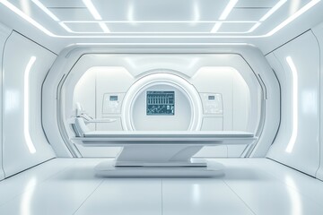 Fototapeta premium Futuristic medical examination room interior design
