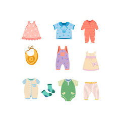 Baby dresses icon logo flat vector design