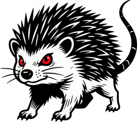 hedgehog illustration very cute cute vicious vector silhouette line art