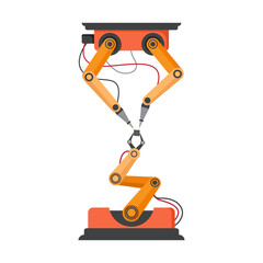 vector illustration of Robotic Manipulator Arm with Industrial Design