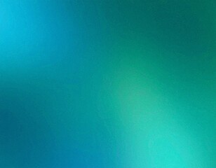 Teal Green Blue Grainy Color Gradient Background with Glowing Noise Texture

