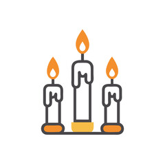 birthday candles vector illustration