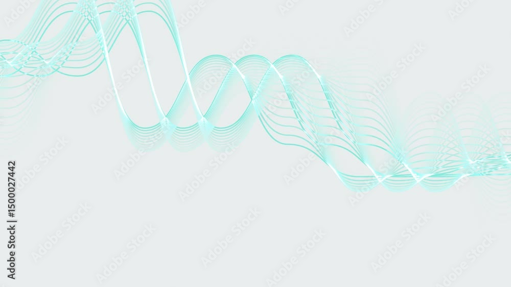 Poster curved wavy lines tech futuristic motion background. dynamic abstract line waving loop line. metaver