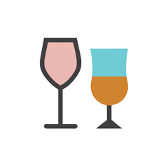 two glasses of champagne
